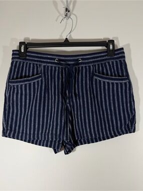 Gap Women's Navy Stripe Drawstring Shorts